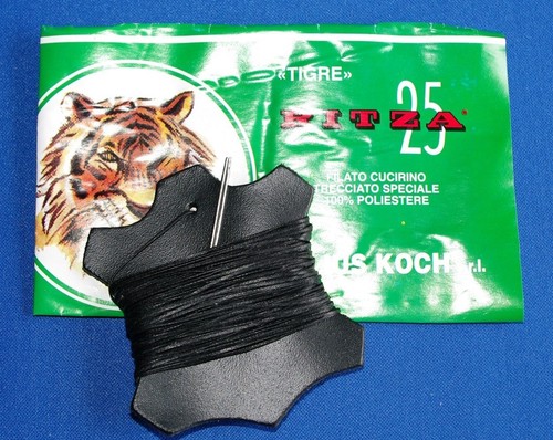 Black waxed sewing - black, thread
