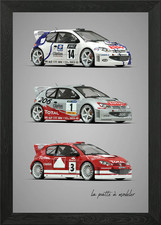 Peugeot 206 WRC Framed Wall