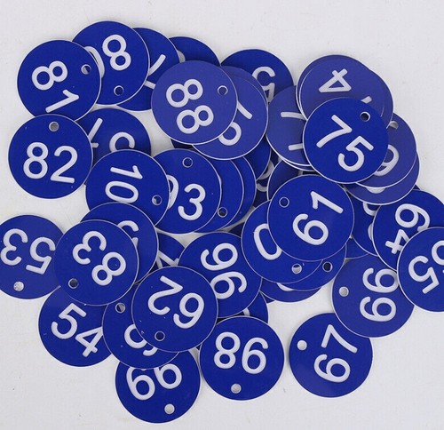 Engraved number discs - engraved,