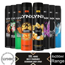 Lynx XXL Body Spray 48-Hour High Definition Fragrance Deodorant for Men, 6x250ml