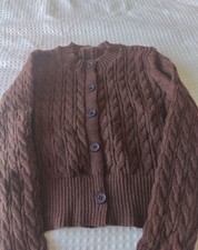 Chocolate Brown Cable Knit