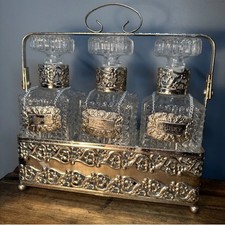 Vintage Metal Tantalus With 3