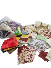 Mixed Fabric Prints Lightweight Ideal For Quiting Half Completed Remnant 2.4kg 
