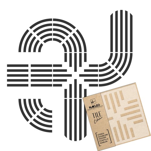 Reusable plastic tile stencil - reusable,