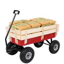 Garden Wagon Iron Wood Four