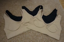ladies comfort bras -4  size small - x 2 nude x 2 black  NOT WORN