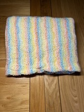 Pastel Hand Knitted Baby Blanket