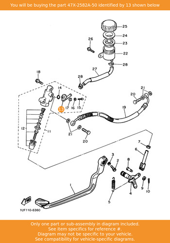 Yamaha joint 47x 2582a - joint,, 47x-2582a-50
