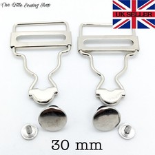 2 pcs Dungaree Fasteners with Jeans Buttons Overalls Buckles 30mm