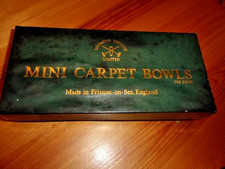 VINTAGE MINI CARPET BOWLS BY TOWNSEND CROQUET LTD MADE IN FRINTON ON SEA ENGLAND