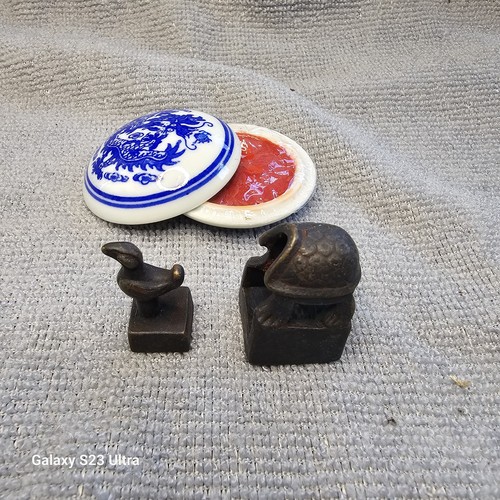 Chinese double wax seal - seal, bird