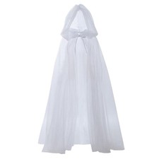 Women Man Adult Witch Ghost Party Costume Halloween Cape Cloak hood