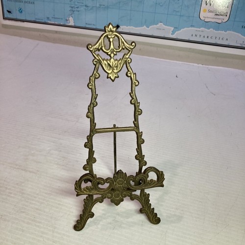 Ornate solid brass easel - brass,