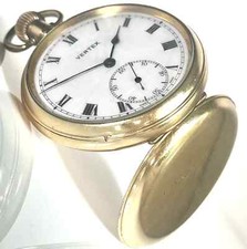 Antique - VERTEX - Pocket Watch - Gold Plated - Swiss Made - Vintage - Railway