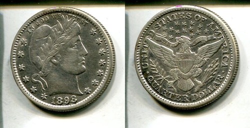 Usa 1898 quarter dollar in - s,