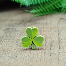 Irish Shamrock Brooch Handmade