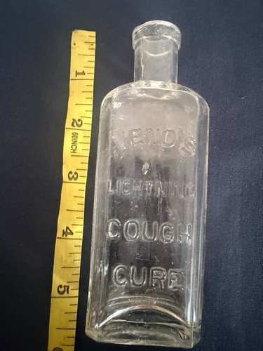 Antique clear glass bottle - glass,