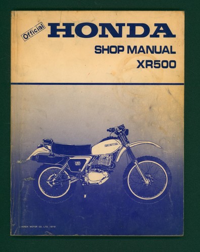 Honda xr500 factory manual - xr500,