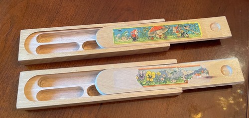Vintage pencil box - pencil, wooden