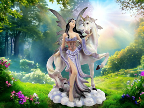 Enchanted resin fairy - resin,