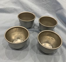 3 x Pudding Moulds Mini Basins Aluminium Baking Cups 8cm dia