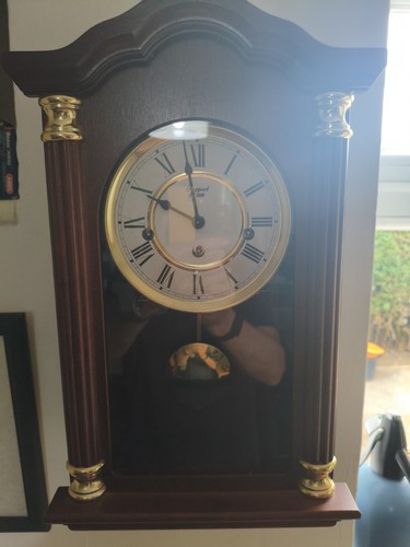 Wall clock mahogany - , case