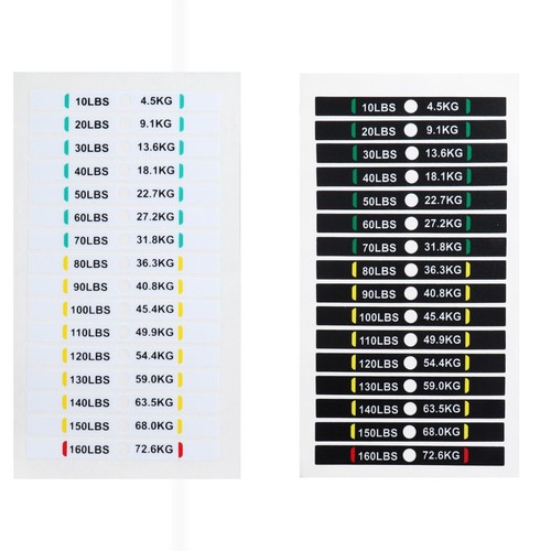 Weight stacks label - weight,