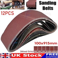 12pc 915x100mm sanding belts - 915x100mm,