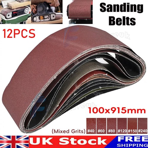 12pc 915x100mm sanding belts - 12pc,