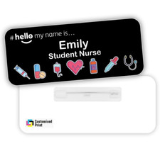 Hello My Name Is Badge Black