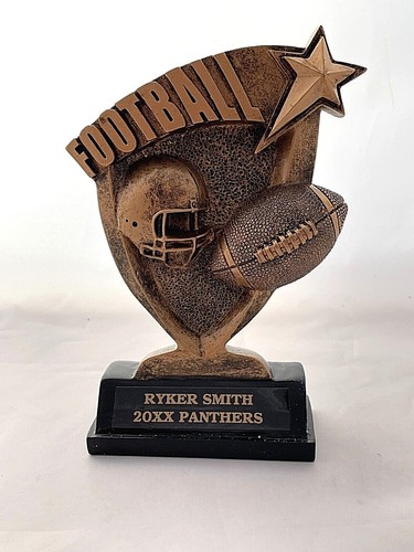 Football trophy gold black - 🏈football, gold/black