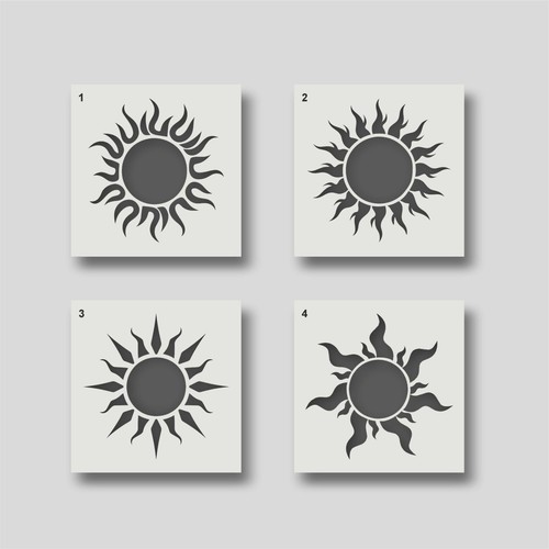 Reusable sun stencils for - reusable,