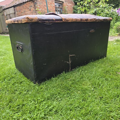 Antique chest trunk with - antique,
