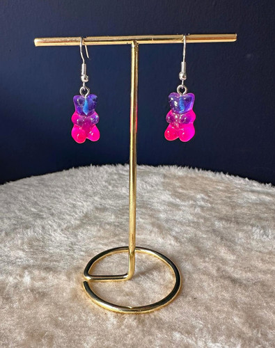 Gummy bear dangle earrings - gummy,