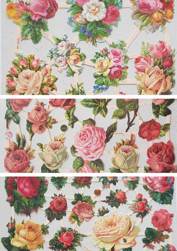 Vintage style rose paper - style,