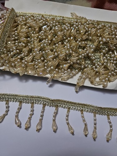 Yard dull gold trim - 1, beige