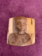 African Woman Wooden Carving from Original South African Wood Log Stump