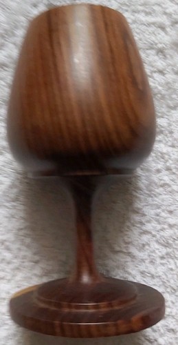 Vintage carved wooden goblet - vintage,