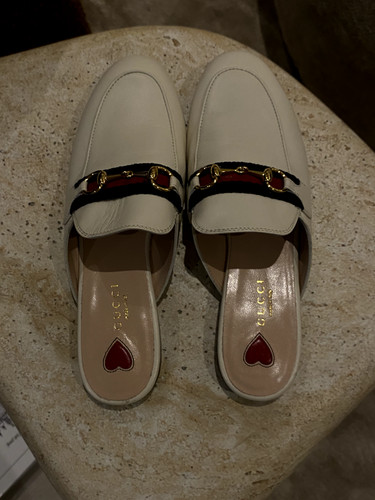 Gucci white princetown - white,