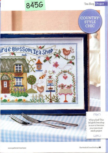 Cross stitch chart tea shop - stitch,