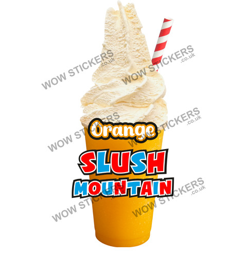 Ice cream van sticker orange - sticker,