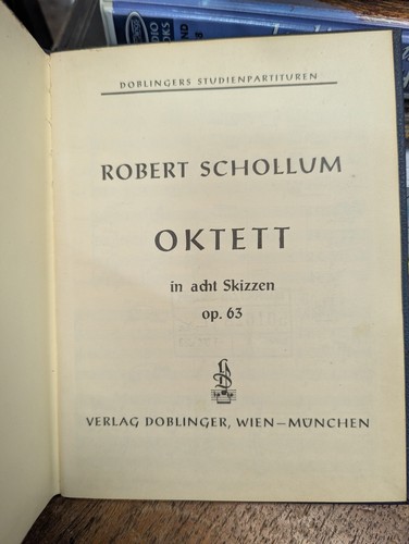 Robert schollum oktett - oktett, in