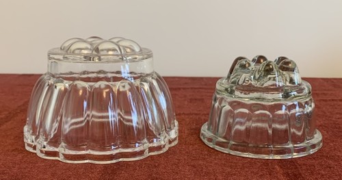 Vintage glass jelly molds 1 - 2,