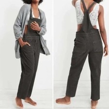 Women’s AERIE size m 10 Uk dark Gray Corduroy Overalls dungarees trousers 