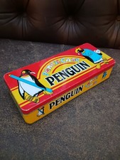 Rare Vintage Metal Tin Penguin