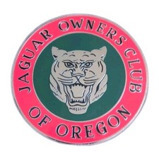 JAGUAR Car Badge OWNERS CLUB OF OREGON - JAGUAR CLUBS of NORTH AMERICA 3.5 In