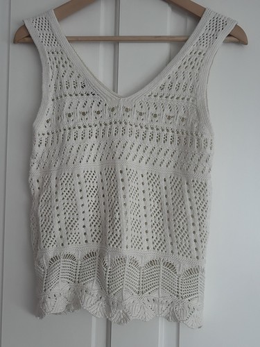 Top size white knitted - top,