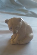 Lladro Seated Brown  Bear Porcelain Figurine 