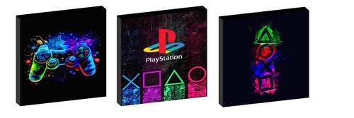 Playstation set wall - of,