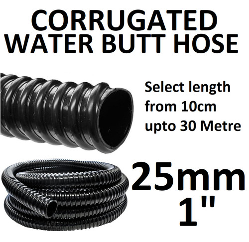 25mm black corrugated water - corrugated,